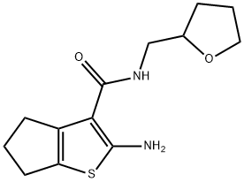 2-AMINO-N-(TETRAHYDROFURAN-2-YLMETHYL)-5,6-DIHYDRO-4H-CYCLOPENTA[B]THIOPHENE-3-CARBOXAMIDE Struktur