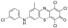 1,2,4-trichloro-7-[(3-chlorophenyl)amino]-9-methyl-3H-phenothiazin-3-one  Struktur