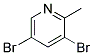 2-Methyl-3,5-Dibromopyridine Struktur