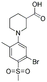 1-[5-Bromo-2-methyl-4-(methylsulphonyl)phenyl]piperidine-3-carboxylic acid Struktur