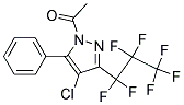 1-Acetyl-4-chloro-3-(heptafluoropropyl)-5-phenyl-1H-pyrazole Struktur