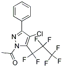 1-Acetyl-4-chloro-5-(heptafluoropropyl)-3-phenyl-1H-pyrazole Struktur