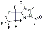 1-Acetyl-4-chloro-3-(heptafluoropropyl)-5-methyl-1H-pyrazole Struktur