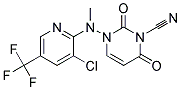 1-[N-[3-Chloro-5-(trifluoromethyl)pyridin-2-yl]-N-methyl]amino-3-cyano-1,2,3,4-tetrahydropyrimidine-2,4-dione Struktur