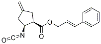 (1R,2S)-2-ISOCYANATO-4-METHYLENE-CYCLOPENTANECARBOXYLIC ACID (E)-3-PHENYL-ALLYL ESTER Struktur