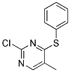 2-CHLORO-5-METHYL-4-PHENYLSULFANYL-PYRIMIDINE Struktur