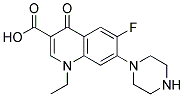 1-Ethyl-6-Fluoro 1,4 Dihydro-4-Oxo-7-[1-Piperzinyl]-3 Quinoline Carboxylic Acid Struktur