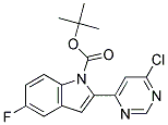 2-(6-Chloro-pyrimidin-4-yl)-5-fluoro-indole-1-carboxylic acid tert-butyl ester Struktur