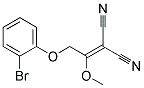 [2-(2-bromophenoxy)-1-methoxyethylidene]propanedinitrile Struktur