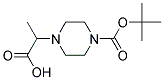 2-[4-(tert-butoxycarbonyl)piperazin-1-yl]propanoic acid Struktur