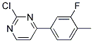 2-Chloro-4-(3-fluoro-4-methyl-phenyl)-pyrimidine Struktur