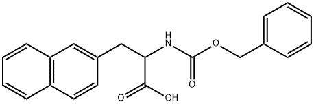 2-{[(benzyloxy)carbonyl]amino}-3-naphthalen-2-ylpropanoic acid Struktur