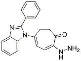 2-HYDRAZINO-5-(2-PHENYL-1-BENZIMIDAZOLYL)-2,4,6-CYCLOHEPTATRIEN-1-ONE Struktur