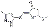 2-[(3-Methyl-1H-pyrazol-5-ylthio)methylene]-5-(methylthio)thiophen-3(2H)-one Struktur