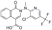 2-((3-Chloro-5-(trifluoromethyl)-2-pyridinyl)(methyl)amino)-1-oxo-1,2-dihydro-4-isoquinolinecarboxylic acid Struktur