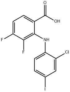 2-(2-CHLORO-4-IODOPHENYLAMINO)-3,4-DIFLUOROBENZOIC ACID Struktur