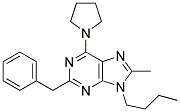 2-BENZYL-9-BUTYL-8-METHYL-6-(PYRROLIDIN-1-YL)-9H-PURINE Struktur