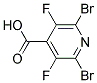 2,6-DIBROMO-3,5-DIFLUORO-4-PYRIDINECARBOXYLIC ACID Struktur