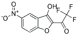 2,2,2-TRIFLUORO-1-(3-HYDROXY-5-NITRO-1-BENZOFURAN-2-YL)ETHAN-1-ONE Struktur