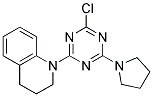 1-(4-CHLORO-6-TETRAHYDRO-1H-PYRROL-1-YL-1,3,5-TRIAZIN-2-YL)-1,2,3,4-TETRAHYDROQUINOL Struktur