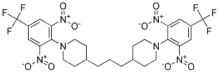 1-[2,6-DINITRO-4-(TRIFLUOROMETHYL)PHENYL]-4-(3-{1-[2,6-DINITRO-4-(TRIFLUORO METHYL)PHENYL]-4-PIPERIDYL}PROPYL)PIPERIDINE Struktur