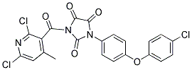 1-[4-(4-CHLOROPHENOXY)PHENYL]-3-[(2,6-DICHLORO-4-METHYL-3-PYRIDYL)CARBONYL] IMIDAZOLIDINE-2,4,5-TRIONE Struktur