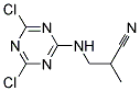 2-(4,6-DICHLORO-1,3,5-TRIAZINE-2-YLAMINO)METHYL PROPIONITRILE Struktur