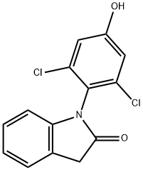 1-(2,6-DICHLORO-4-HYDROXPHENYL)-1,3-DIHYDROINDOL-2-ONE Struktur