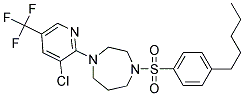 1-[3-CHLORO-5-(TRIFLUOROMETHYL)PYRIDIN-2-YL]-4-[(4-PENTYLPHENYL)SULPHONYL]-1,4-DIAZEPANE Struktur