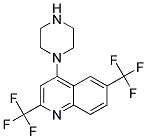 1-[2,6-BIS(TRIFLUOROMETHYL)QUINOL-4-YL]PIPERAZIN Struktur