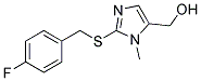 2-(4-FLUOROBENZYTHIO)-5-(HYDROXYMETHYL)-1-METHYL-1H-IMIDAZOL Struktur