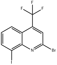 2-BROMO-8-IODO-4-(TRIFLUOROMETHYL)QUINOLINE Struktur