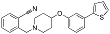 2-((4-[3-(2-THIENYL)PHENOXY]PIPERIDIN-1-YL)METHYL)BENZONITRILE Struktur