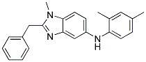 (2-BENZYL-1-METHYL-1H-BENZOIMIDAZOL-5-YL)-(2,4-DIMETHYL-PHENYL)-AMINE Struktur