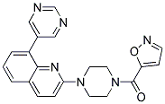 2-[4-(ISOXAZOL-5-YLCARBONYL)PIPERAZIN-1-YL]-8-PYRIMIDIN-5-YLQUINOLINE Struktur