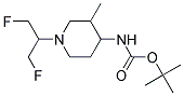 [1-(2-FLUORO-1-FLUOROMETHYL-ETHYL)-3-METHYL-PIPERIDIN-4-YL]-CARBAMIC ACID TERT-BUTYL ESTER Struktur