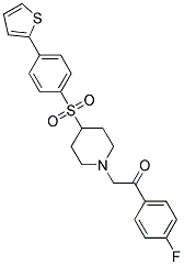 1-(4-FLUOROPHENYL)-2-(4-([4-(2-THIENYL)PHENYL]SULFONYL)PIPERIDIN-1-YL)ETHANONE Struktur