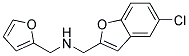 1-(5-CHLORO-1-BENZOFURAN-2-YL)-N-(2-FURYLMETHYL)METHANAMINE Struktur