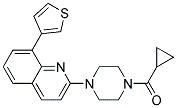 2-[4-(CYCLOPROPYLCARBONYL)PIPERAZIN-1-YL]-8-(3-THIENYL)QUINOLINE Struktur