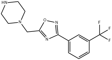 1-([3-[3-(TRIFLUOROMETHYL)PHENYL]-1,2,4-OXADIAZOL-5-YL]METHYL)PIPERAZINE Struktur