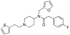 2-(4-FLUOROPHENYL)-N-(2-FURYLMETHYL)-N-(1-[2-(2-THIENYL)ETHYL]PIPERIDIN-4-YL)ACETAMIDE Struktur