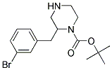 2-(3-BROMO-BENZYL)-PIPERAZINE-1-CARBOXYLIC ACID TERT-BUTYL ESTER Struktur