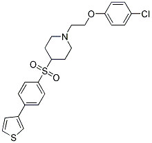 1-[2-(4-CHLOROPHENOXY)ETHYL]-4-([4-(3-THIENYL)PHENYL]SULFONYL)PIPERIDINE Struktur