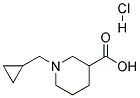 1-CYCLOPROPYLMETHYL-PIPERIDINE-3-CARBOXYLIC ACID HYDROCHLORIDE Struktur