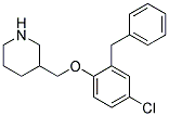 2-BENZYL-4-CHLOROPHENYL 3-PIPERIDINYLMETHYL ETHER Struktur