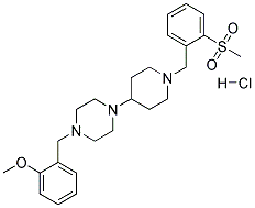 1-(2-METHOXYBENZYL)-4-(1-[2-(METHYLSULFONYL)BENZYL]PIPERIDIN-4-YL)PIPERAZINE HYDROCHLORIDE Struktur