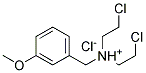 2-CHLORO-N-(2-CHLOROETHYL)-N-(3-METHOXYBENZYL)-1-ETHANAMINIUM CHLORIDE Struktur