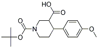 1-(TERT-BUTOXYCARBONYL)-4-(4-METHOXYPHENYL)PIPERIDINE-3-CARBOXYLIC ACID Struktur