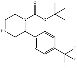 2-(4-TRIFLUOROMETHYL-PHENYL)-PIPERAZINE-1-CARBOXYLIC ACID TERT-BUTYL ESTER Struktur