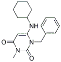 1-BENZYL-6-(CYCLOHEXYLAMINO)-3-METHYLPYRIMIDINE-2,4(1H,3H)-DIONE Struktur